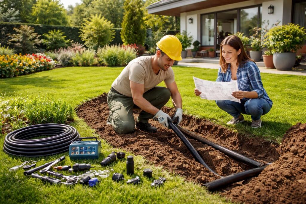 apprenez à installer un système d’arrosage automatique pour optimiser l’arrosage de votre jardin, économiser de l'eau et gagner du temps.