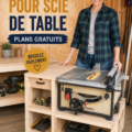 Chariot de scie à table en bois construit dans un atelier