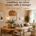 Aménagement d'un salon et salle à manger conviviaux dans un petit espace