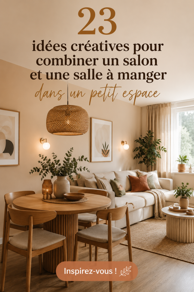 Aménagement d'un salon et salle à manger conviviaux dans un petit espace