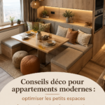 Un intérieur moderne et bien aménagé dans un petit espace co-op.