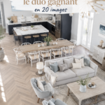 Cuisine ouverte sur la salle à manger avec un espace convivial et chaleureux.