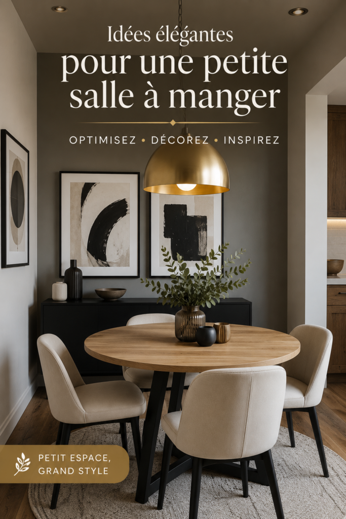 Salle à manger chic avec une décoration moderne et élégante