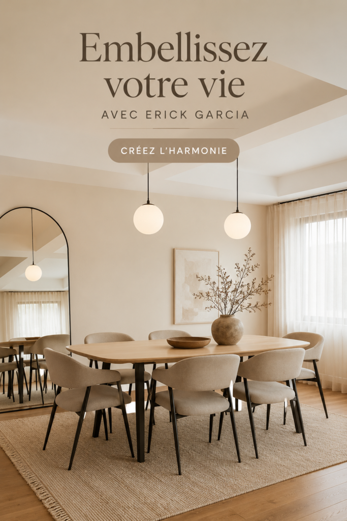 Intérieur chaleureux et décoré avec soin inspiré par Erick Garcia.