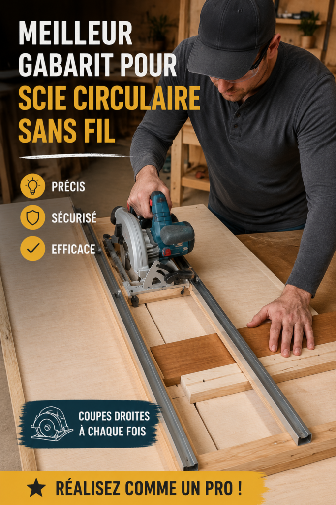 Gabarit pour scie circulaire à batterie avec des outils de bricolage