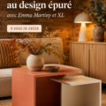 Un sofabord fait maison au design moderne et épuré, idéal pour le salon.