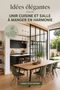 Cuisine et salle à manger harmonisées avec des meubles assortis