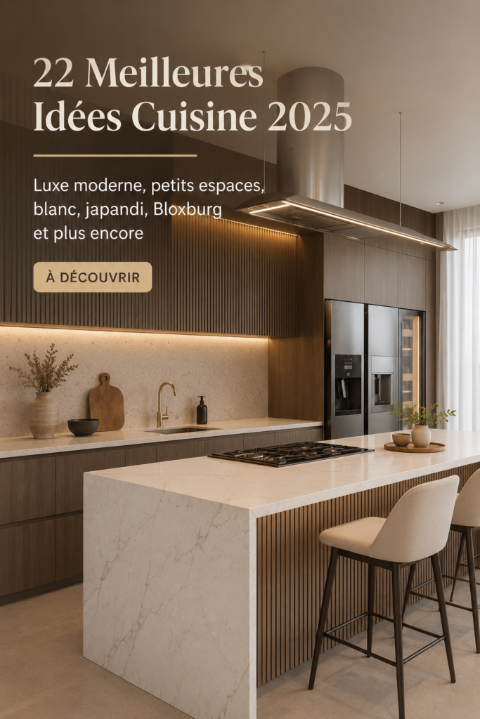 Une cuisine moderne avec des designs élégants et fonctionnels.