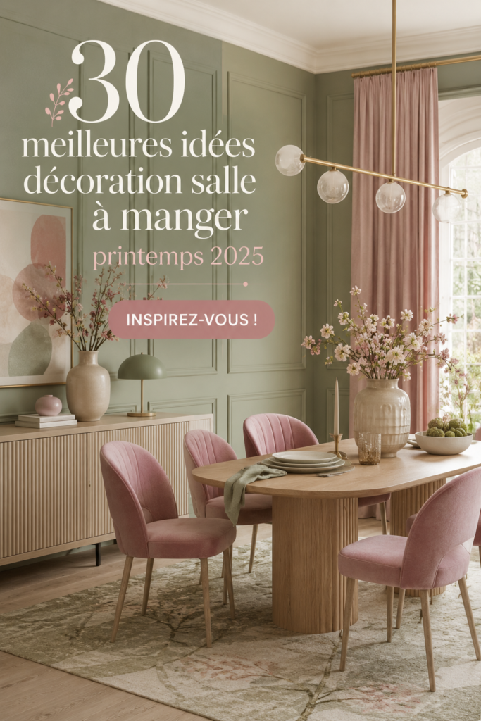 Salle à manger élégante et printanière avec des couleurs fraîches