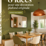 Plafond décoré avec des motifs créatifs et colorés