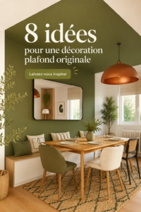 Plafond décoré avec des motifs créatifs et colorés