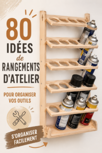 Un atelier bien organisé avec des outils rangés dans des boîtes de rangement.