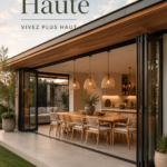 Salle à manger élégante avec une décoration haut de gamme, mobilier chic et ambiance chaleureuse.
