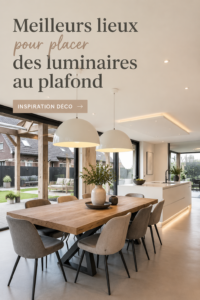 Un salon lumineux avec une belle lampe de plafond suspendue au centre