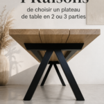 Une belle table avec un plateau en plusieurs parties, illustrant la tendance de la modularité.