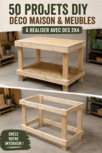 Projets déco en bois 2x4 avec des meubles faits maison