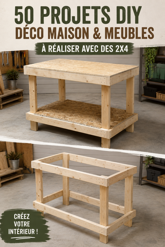 Projets déco en bois 2x4 avec des meubles faits maison