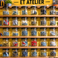 Garage bien organisé avec des étagères et outils rangés