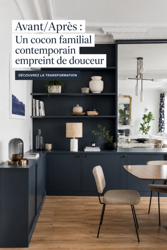Intérieur d'une maison avec une décoration familiale moderne et accueillante