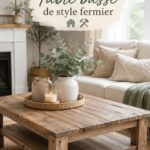 Table basse farmhouse en bois DIY réalisée avec amour