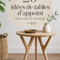 Table d'appoint moderne dans un salon cosy