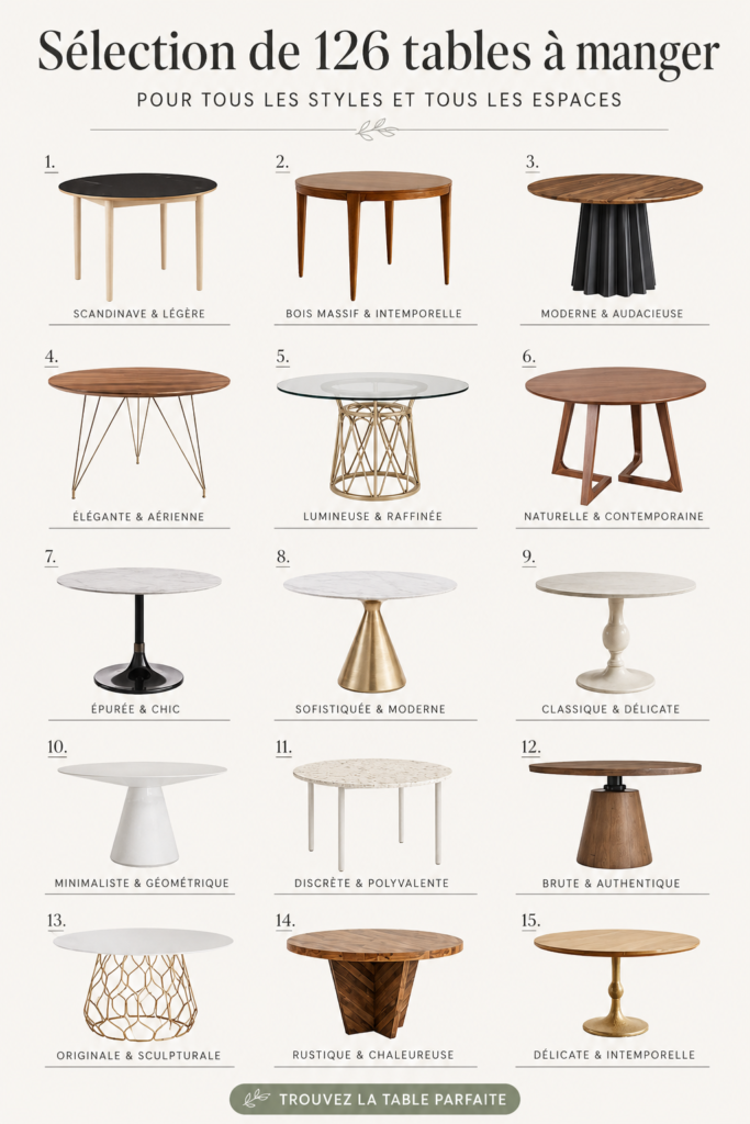 Table de repas moderne en bois dans un cadre chaleureux