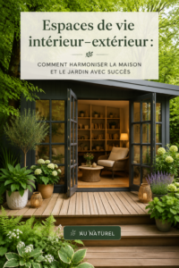 Espace de vie intérieur et jardin intégrés harmonieusement