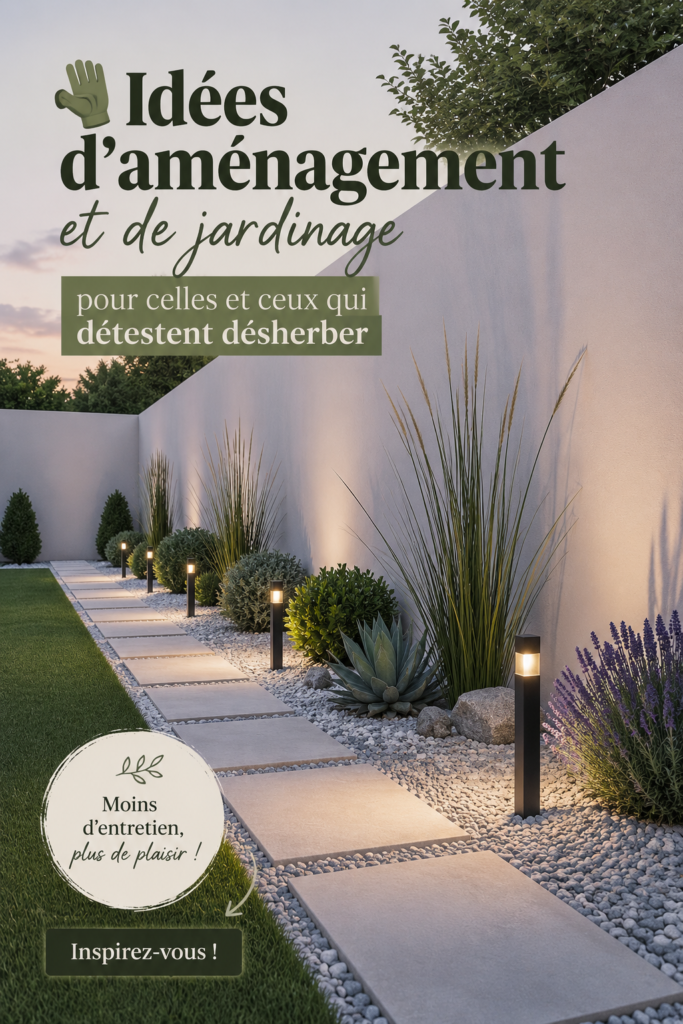 Un jardin fleuri avec des plantes qui n'exigent pas de désherbage constant