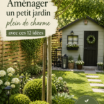 Petit jardin charmant avec des plantes et un coin détente ensoleillé.