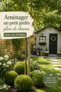 Petit jardin charmant avec des plantes et un coin détente ensoleillé.
