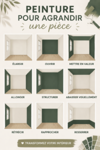 Un salon moderne peint en couleurs claires pour agrandir l'espace