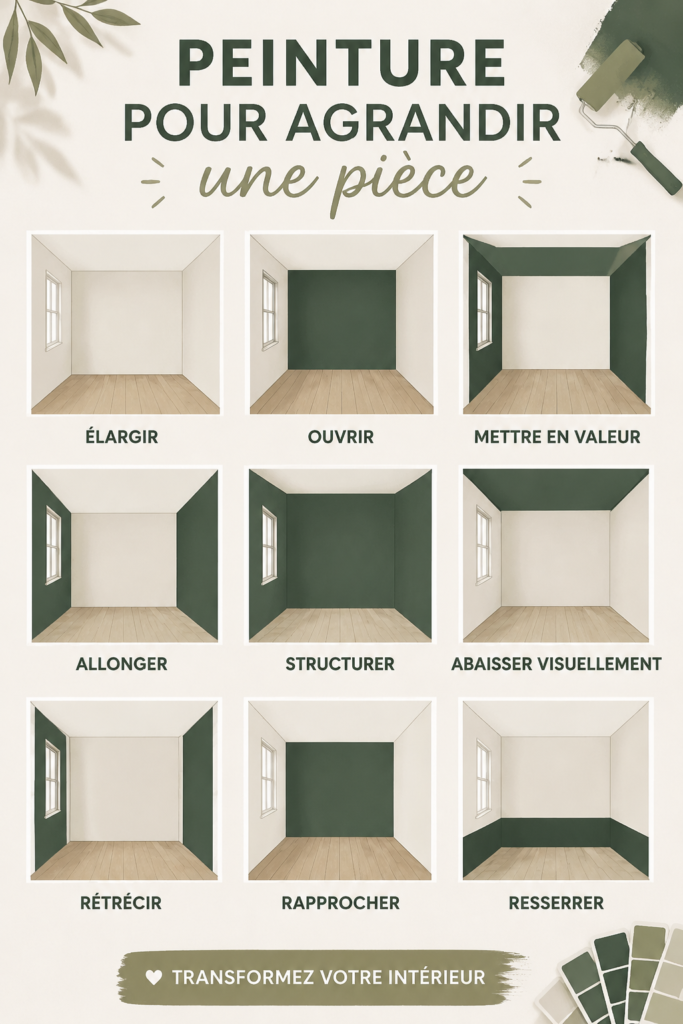 Un salon moderne peint en couleurs claires pour agrandir l'espace