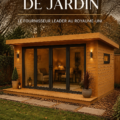 Construction moderne dans un jardin verdoyant avec des fleurs colorées