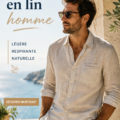 Une chemise en lin pour homme dans des teintes claires, parfaite pour le printemps.
