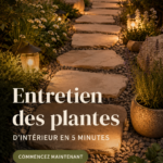 Femme arrosant ses plantes d'intérieur avec soin