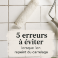 Carrelage coloré fraîchement repeint dans une salle de bain élégante