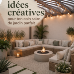 Coin de jardin cosy avec des meubles confortables et des plantes