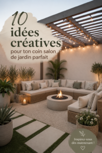 Coin de jardin cosy avec des meubles confortables et des plantes
