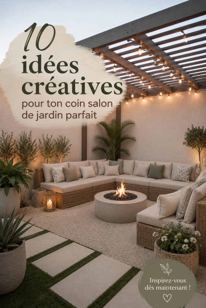 Coin de jardin cosy avec des meubles confortables et des plantes