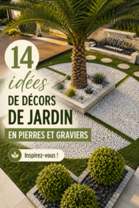 Aménagement de jardin avec des pierres et des graviers décoratifs
