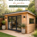Aménagement de jardin moderne avec mobilier élégant et plantes variées.