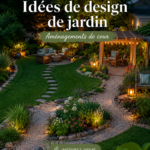 Design d'un jardin contemporain avec mobilier et plantes variées
