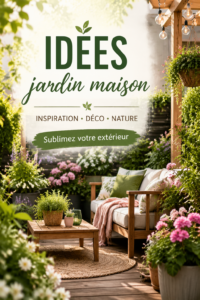 Un jardin intérieur lumineux avec des plantes vertes sur étagères et table, créant une atmosphère chaleureuse.