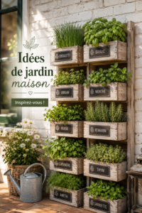 Un jardin étoilé avec des fleurs colorées et un aménagement charmant.