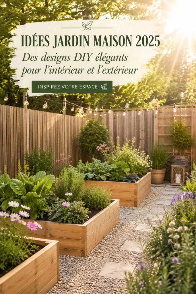 Une vue d'un jardin intérieur stylé avec des plantes luxuriantes et des accessoires modernes.