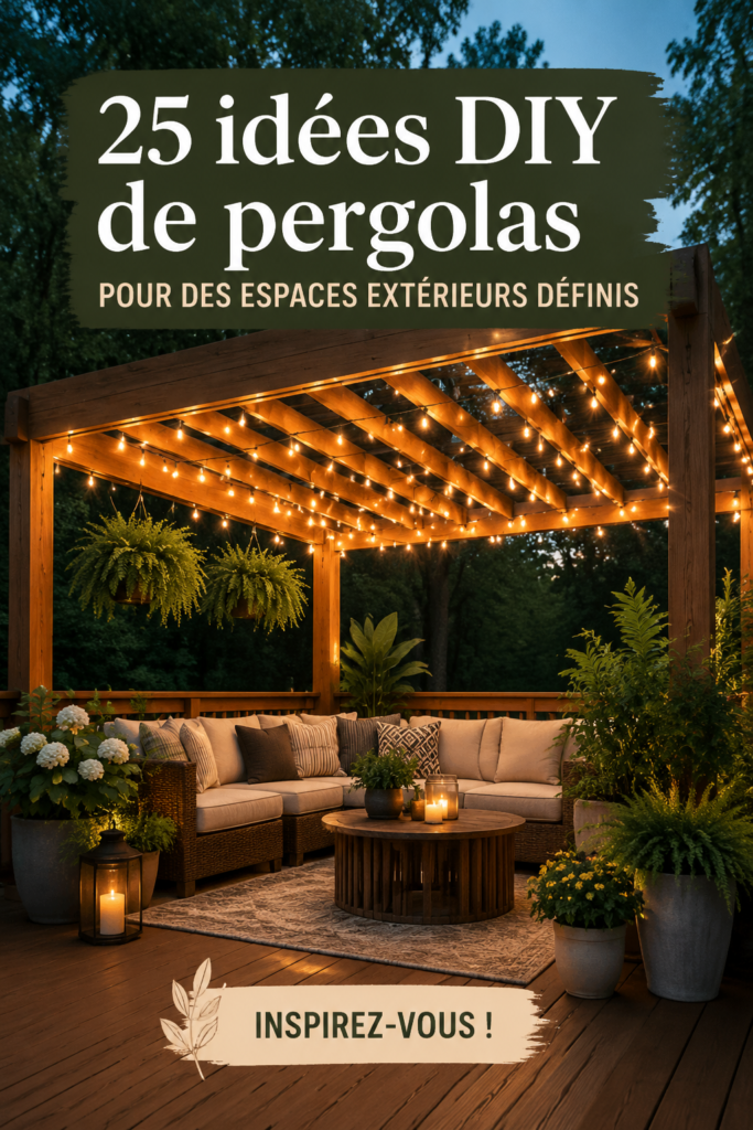 Idées de pergolas DIY dans un jardin ensoleillé