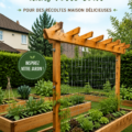 Jardin potager fleurissant avec divers légumes cultivés