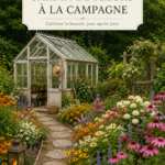 Jardin fleuri luxuriant avec diverses fleurs colorées