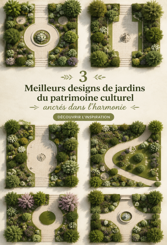 Jardin culturel en harmonie avec la nature, mettant en valeur des éléments paysagers uniques.