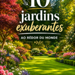 Un jardin luxuriant rempli de fleurs vibrantes et d'arbres verts